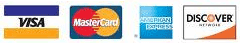 We accept all Major Credit Cards: Image